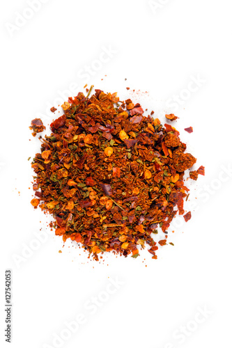 Cajun spice mix isolated on white background