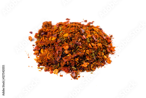 Cajun spice mix isolated on white background