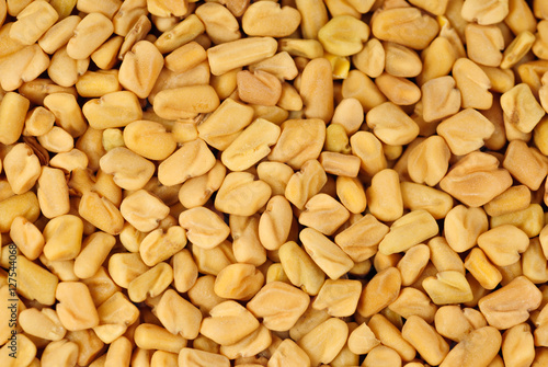 Fenugreek seeds macro as food nature background