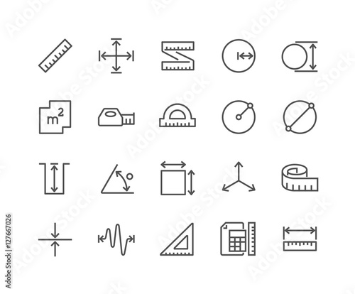 Line Measure Icons