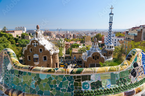 The Park Guell in Barcelona - Spain.