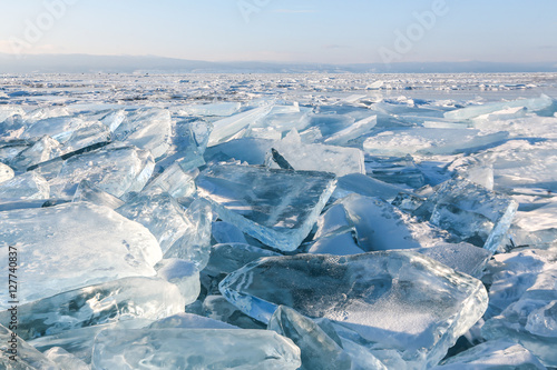Ice on Olkhon Island, Baikal, Russia