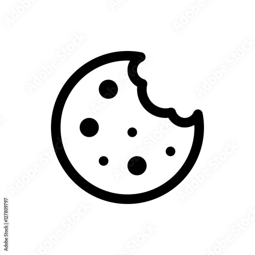 vector cookie linear icon symbol