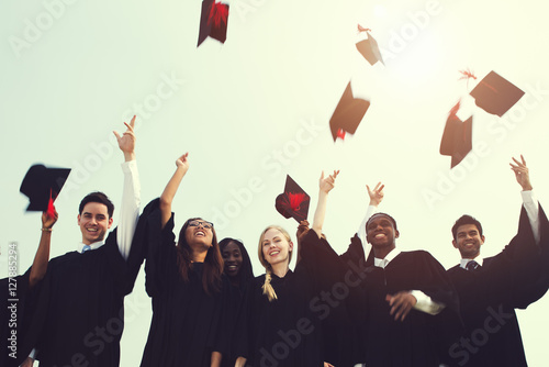 Successful Masters PHD Graduation College Concept