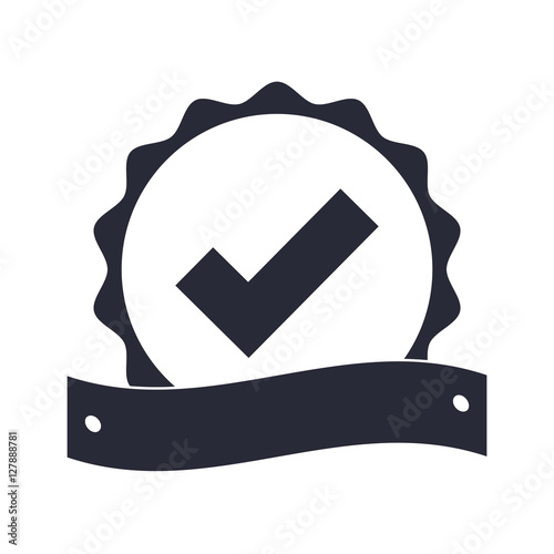 Seal of guarantee with approval symbol vector illustration design