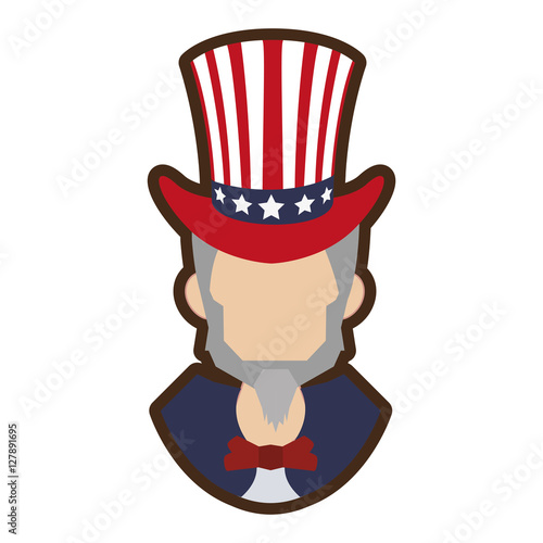 cartoon uncle sam symbol icon vector illustration eps 10