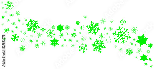 Green Christmas Snowflake Banner