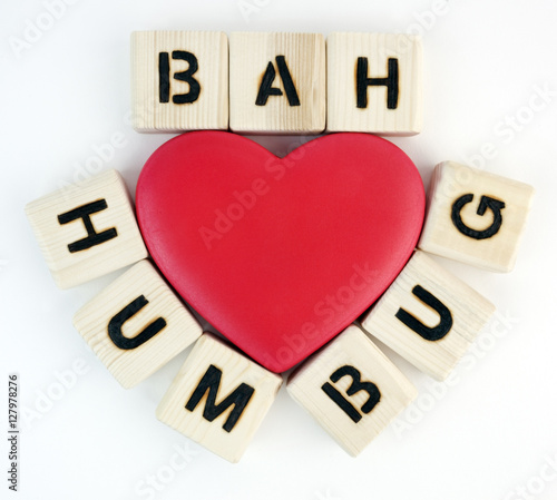 Bah HUMBUG in toy blocks.