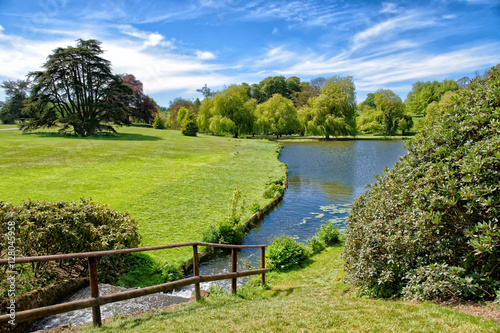 Beautiful Pond at Leeds Castle in Kent UK