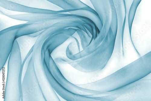 organza fabric in blue color