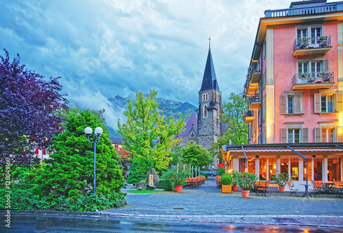 Church in Interlaken in Bern Canton in Switzerland