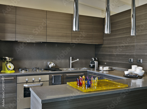 interior view of a modern kitchen