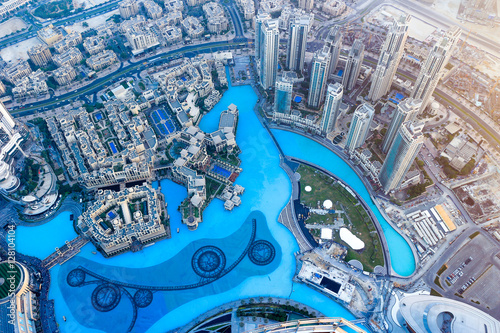 Dubai city view from TOP of burj khalifa