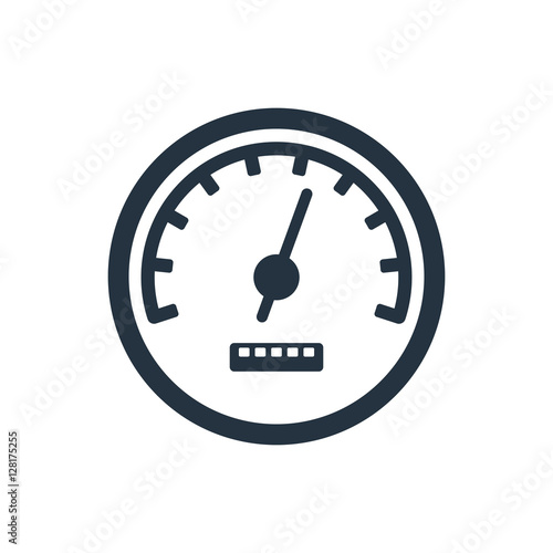 speedometr, odometer isolated icon on white background, auto ser