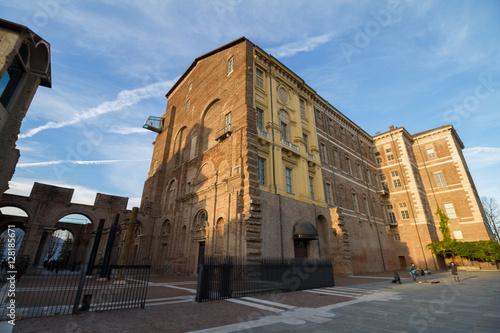 View of the Rivoli Castle in Rivoli near Turin, Italy