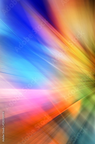 Abstract background in blue, red, orange, yellow, purple, pink and green colors.