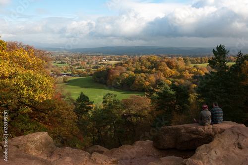 Looking across the Cheshire plains from Alderley Edge, UK