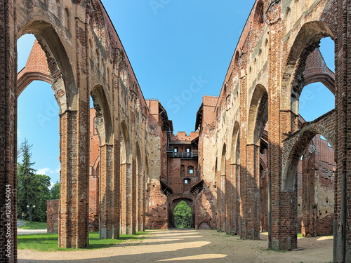 Ruins of Tartu Cathedral, also known as Dorpat Cathedral, Estonia. The cathedral was built from the 13th to 15th century and was abandoned and began to ruined from the second half of the 16th century.