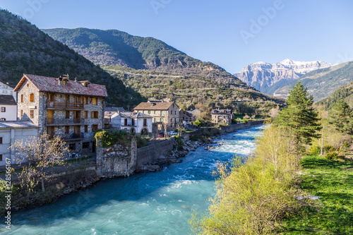 Broto village in Huesca Spain
