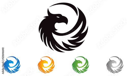 eagle, hawk, phoenix, logo design
