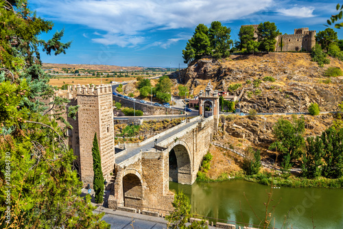 The Alcantara Bridge in Toledo, Spain