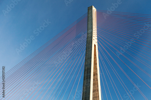 Fragment of cable-stayed bridge in Norway