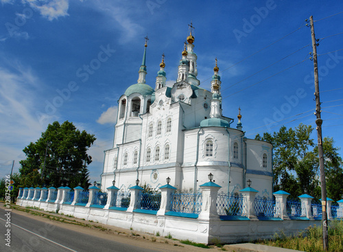 Yeniseysk - town in Krasnoyarsk Krai, Russia with Monastery of Dormition of the Mother of God