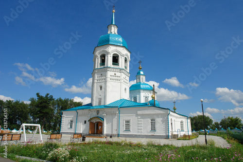 Yeniseysk - town in Krasnoyarsk Krai, Russia with Monastery of the Transfiguration of the Savior 