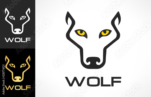 Wolf Head silhouette. Wolf logo vector. 