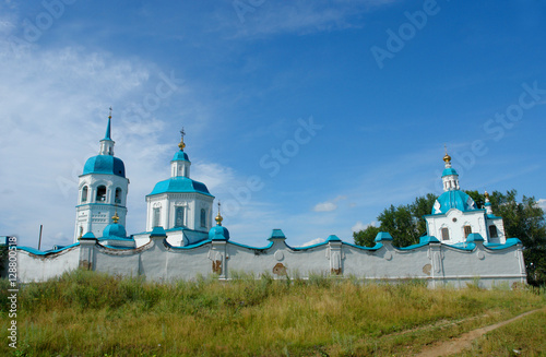 Yeniseysk - town in Krasnoyarsk Krai, Russia with Monastery of the Transfiguration of the Savior