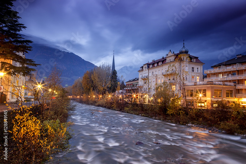 Merano, a beautiful town in the Alpine mountains of South Tyrol.