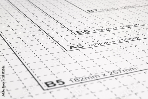 Paper Size on Metal Paper Cutter - Close up