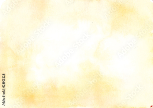 Hand drawn Watercolor yellow background