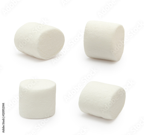 Marshmallows isolated on white background