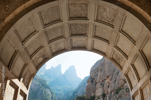 View from the entrance of Montserrat monastery