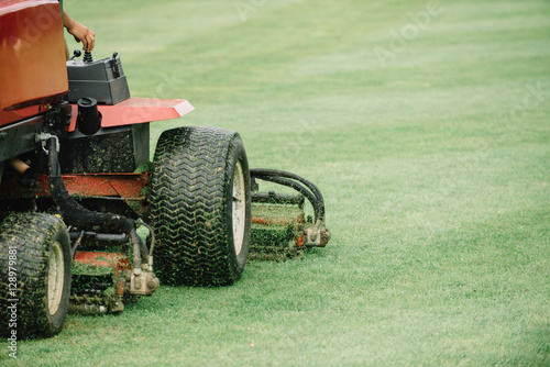 Fairway mower. Golf course maintenance equipment, fairway mower