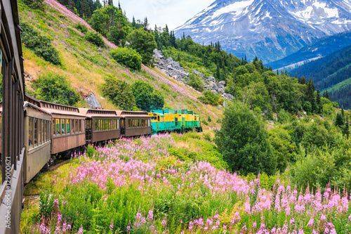 Skagway, Alaska. The scenic White Pass & Yukon Route Railroad.