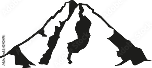 Grossglockner mountain silhouette