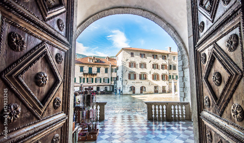 View through The Cathedral of Saint Tryphons door