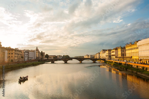 sunset view of Ponte Vecchio