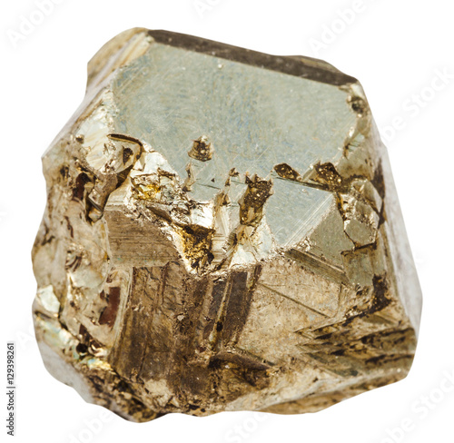 piece of pyrite stone isolated