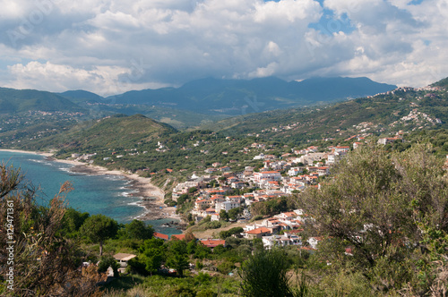 Landschaft Capo Palinuro Wolken verhangen