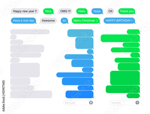 Messages Flat Bubbles