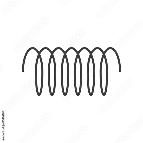 Spiral vector icon, swirl line outline simple style isolated on white background