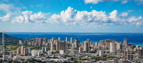 Hawaii skyline aerial view