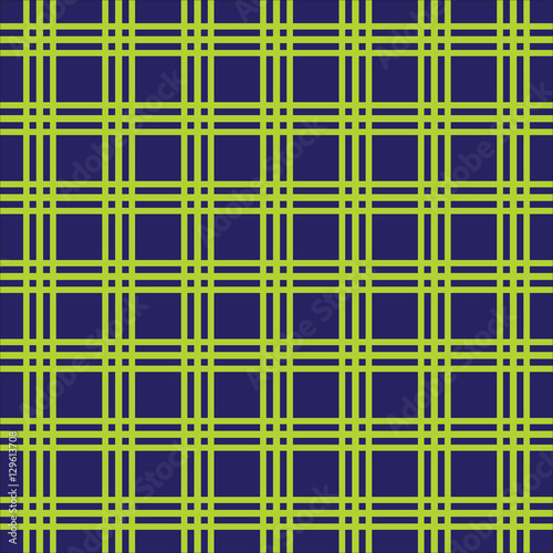 Seamless pin stripe plaid pattern background. Lime Green and Navy Blue pattern.