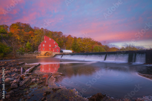 Red Mill museum sunrise in New Jersey