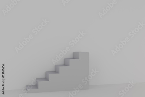 3d rendering of increasing steps 
