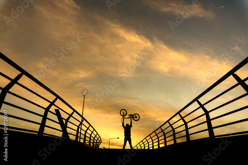 Silhouettes Of Bike