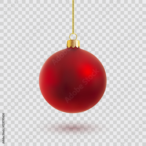 red christmas ball vector illustration